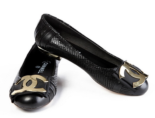 CHANEL Shallow mouth flat shoes Women--095